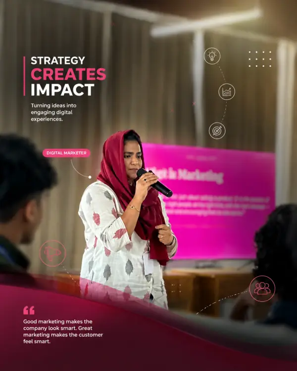 Suhaila providing practical classroom mentoring for creative media students